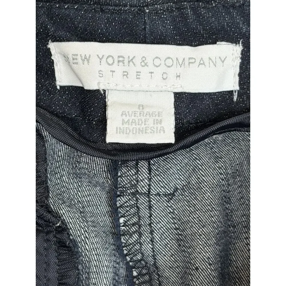 New York & Company Stretch Trouser Jeans Women's 8 Average Dark Wash Bootcut